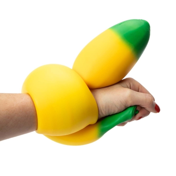 Toymendous Laffy Snacks, Squishy Banana Stress Ball Toy (New) - Picture 4 of 12